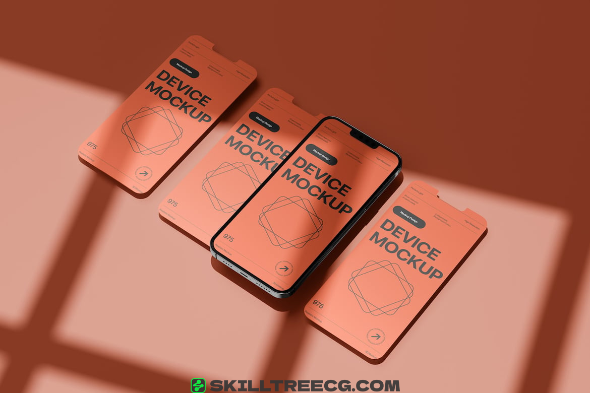 Perspective Smartphone Mockup Template（172642）-技能树